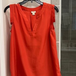 J crew Factory reddish orange silk tank